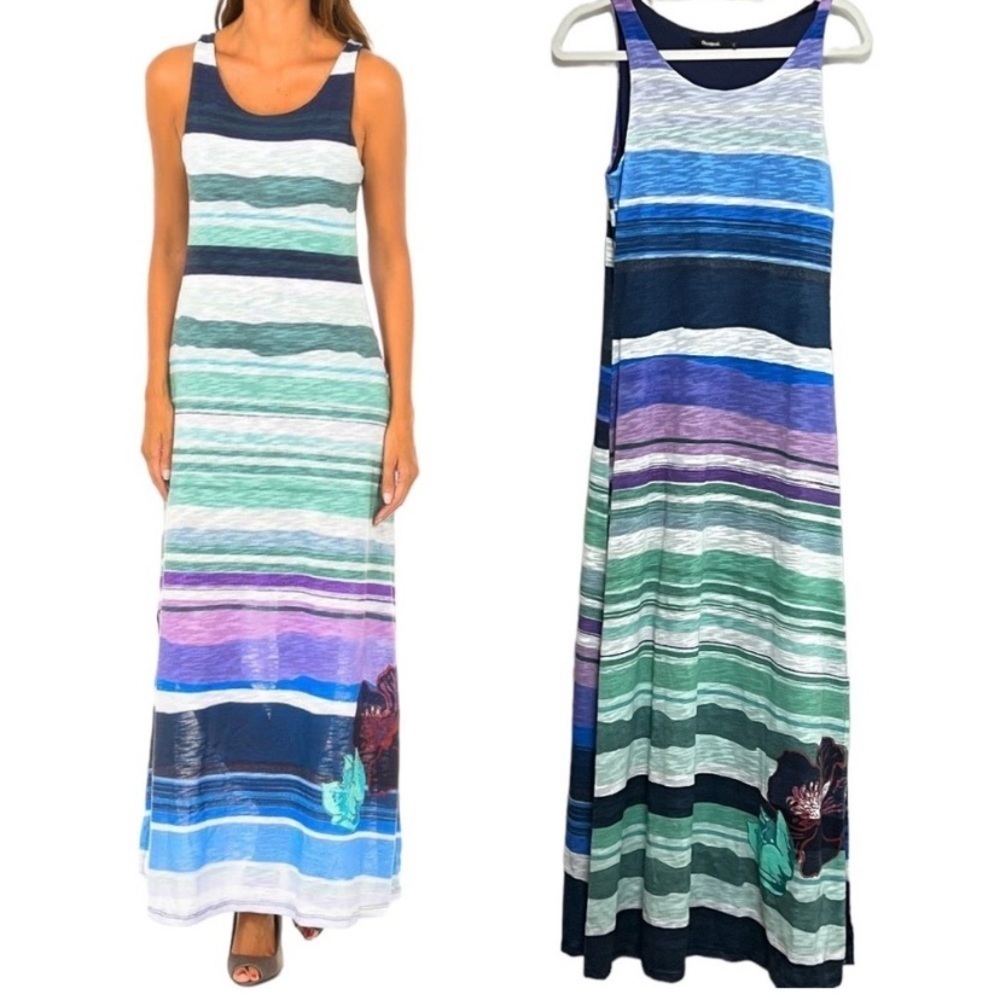 Striped Multicolor Maxi Dress